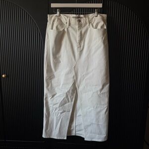 Hudson Jeans Cream Denim Skirt